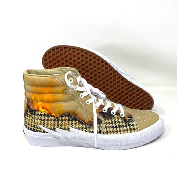 VANS SK8-HI Bolt Big Reveal Taupe Women High Top Canvas Sneakers VN0A5JIVAZP - Picture 5 of 7